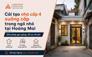 Cải tạo nhà cấp 4 xuống cấp trong ngõ tại Hoàng Mai