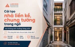 Cải tạo nhà liền kề trong ngõ mà không ảnh hưởng đến hàng xóm
