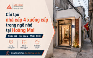 Cải tạo nhà trong ngõ cấp 4 tại quận Hoàng Mai