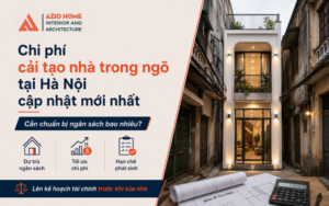 Chi phí cải tạo nhà trong ngõ tại Hà Nội