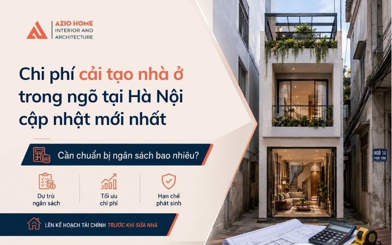 Chi phí cải tạo nhà trong ngõ tại Hà Nội cập nhật mới nhất