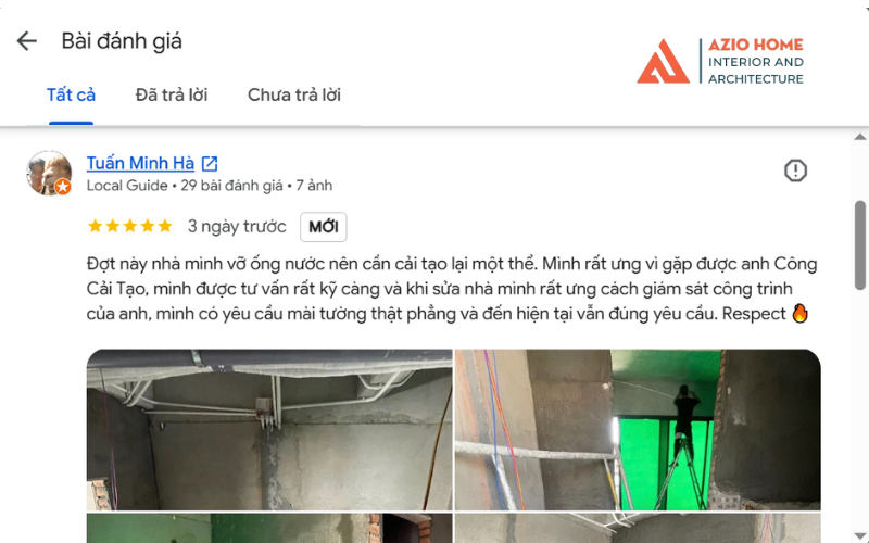 Đánh giá đội ngũ thi công cải tạo