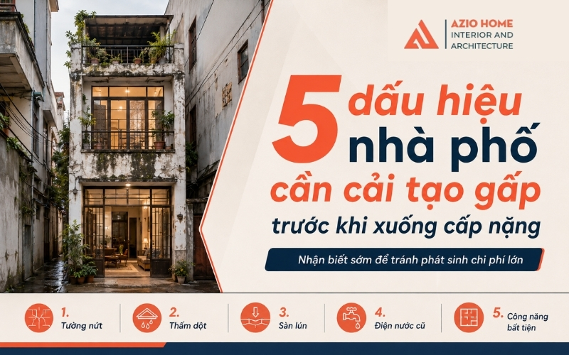 5 dấu hiệu cần cải tạo nhà phố gấp