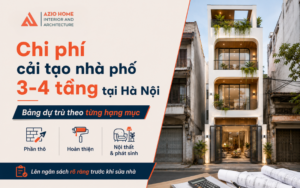 Chi phí cải tạo nhà phố 3-4 tầng tại Hà Nội