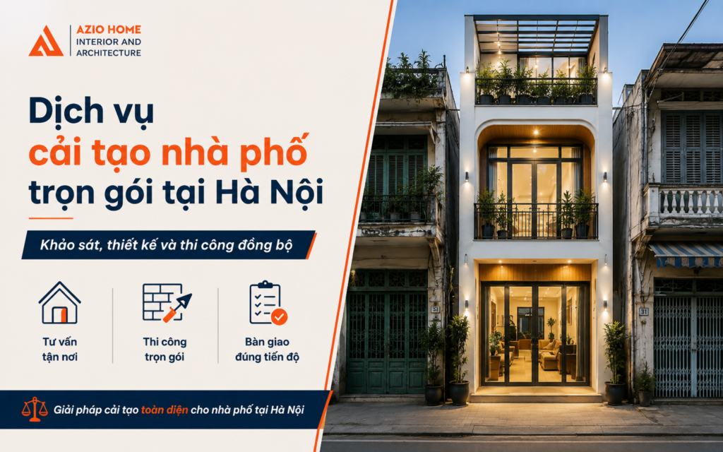 Dịch vụ cải tạo nhà phố trọn gói tại Hà Nội