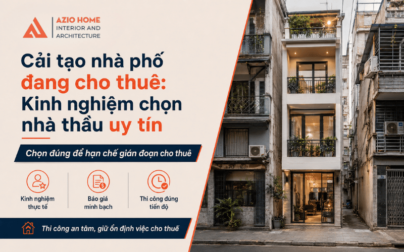 Kinh nghiệm chọn nhà thầu cải tạo nhà phố đang cho thuê