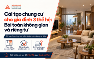Cải tạo chung cư cho gia đình 3 thế hệ