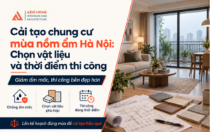 Cải tạo chung cư mùa nồm ẩm tại Hà Nội - Chọn vật liệu và thời điểm thi công