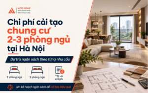 Chi phí cải tạo chung cư 2-3 phòng ngủ