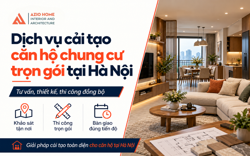 Dịch vụ cải tạo căn hộ chung cư trọn gói tại Hà Nội